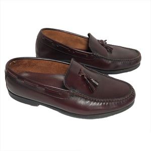 Hitchcock Wide Shoes for Men burgundy tassel loafers size 9 EEE